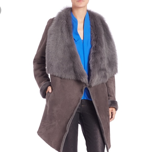 Gorgeous Ellie Tahari Shearling Coat - Picture 1 of 4